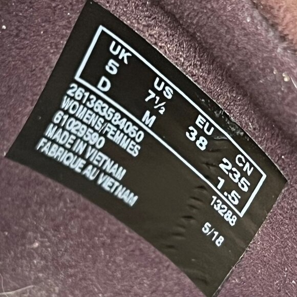 Clarks Collection Loafers Size 7.5 Sharon Dolly Slip On  Aubergine Brown Suede - Picture 5 of 8